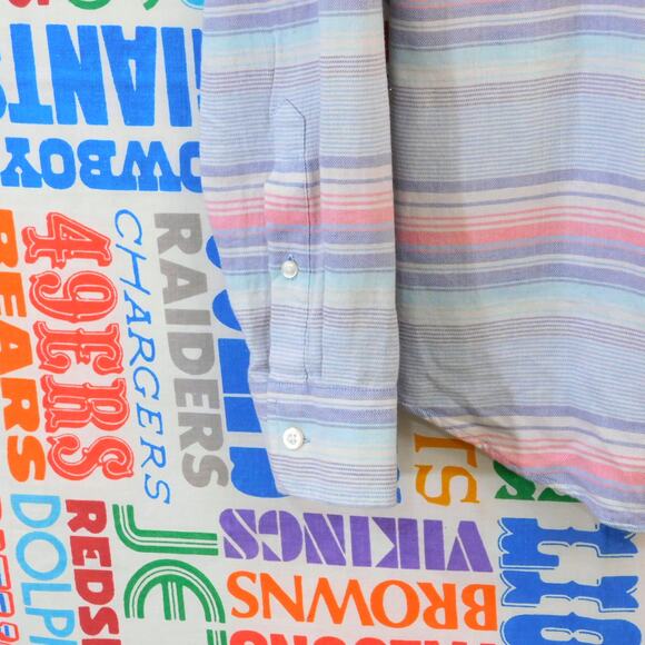 Vineyard Vines Button Up Shirt Size XS Slim Fit Crosby Striped Multicolor Pastel - Picture 4 of 5